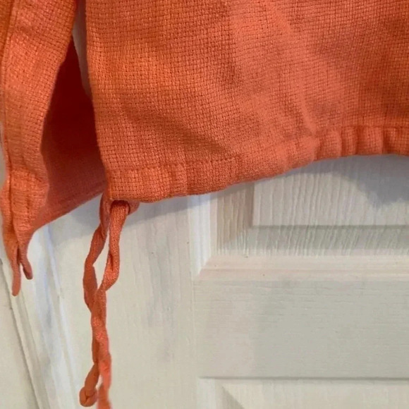 Elliot Lauren Orange Linen Button Down Top - Picture 5 of 6